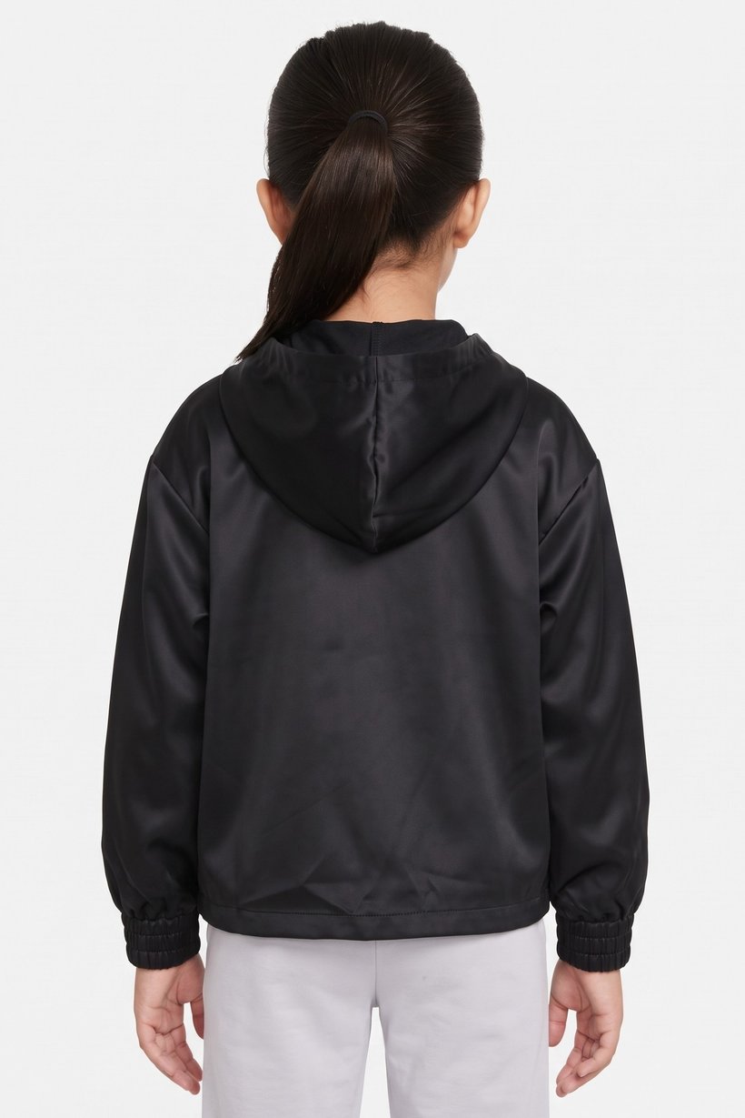 Kids Girl Sportswear Fit Training Full Zip Jacket, Black