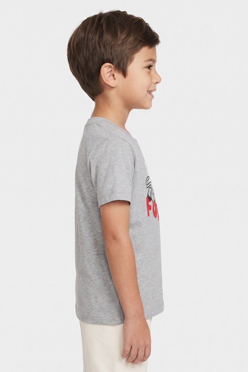 Kids Boy Sportswear Fit Short Sleeve Outdoor T-Shirt, Grey