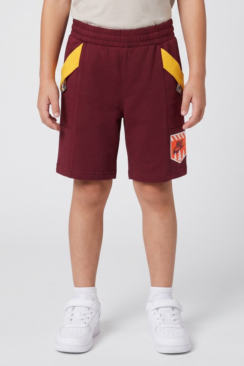 Toddlers Boy Sportswear Fit Outdoor Shorts, Maroon