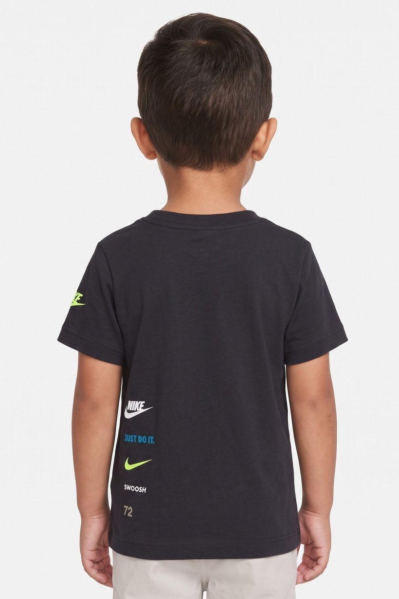 Toddlers Boy Graphic Print Short Sleeve T-Shirt  , Dark Grey