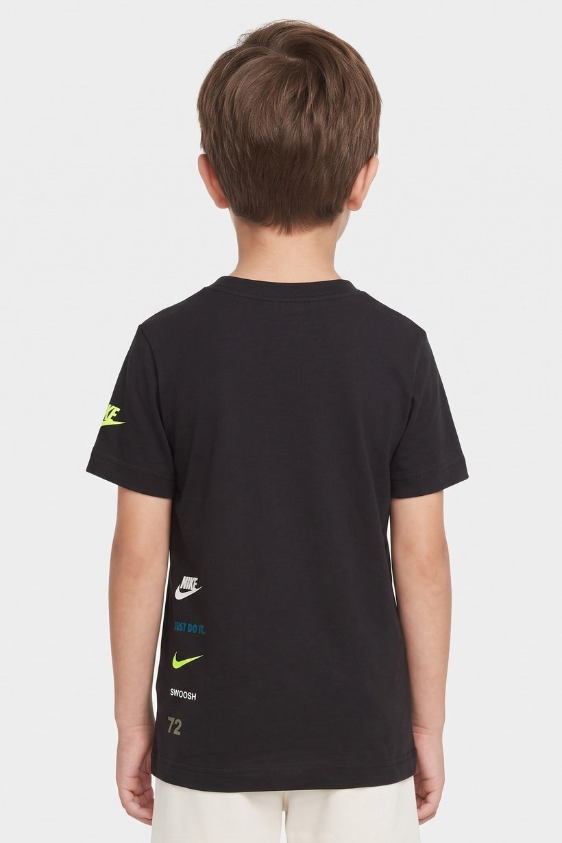 Kids Boy Sportswear Fit Short Sleeve Outdoor T-Shirt, Dark Grey