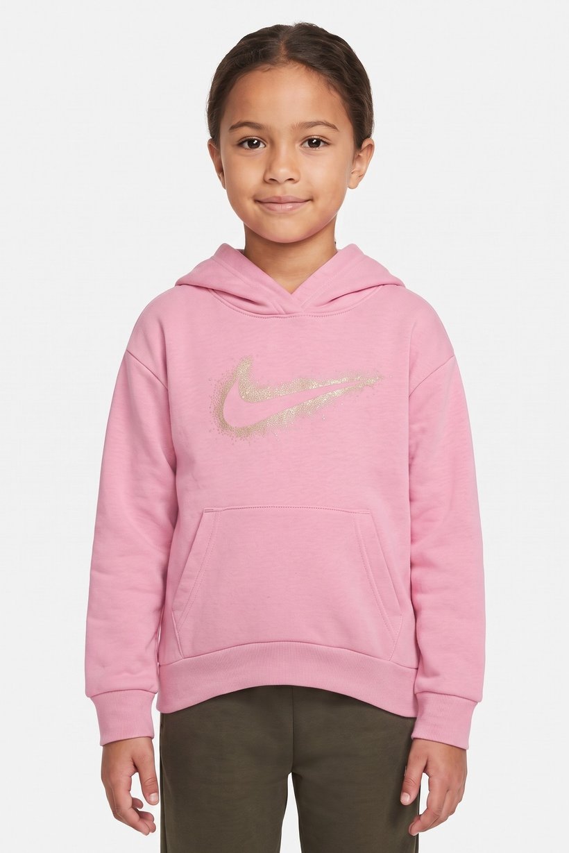 Kids Girl Sportswear Fit Long Sleeve Outdoor Hoodie, Pink
