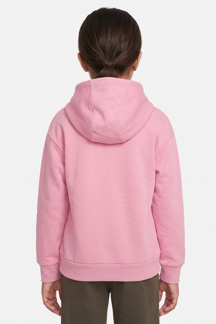 Kids Girl Sportswear Fit Long Sleeve Outdoor Hoodie, Pink