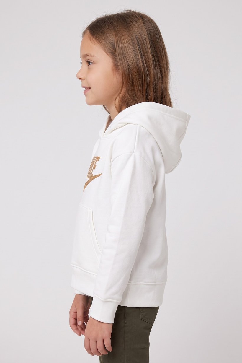 Toddlers Girl Long Sleeve Outdoor Hoodie, White