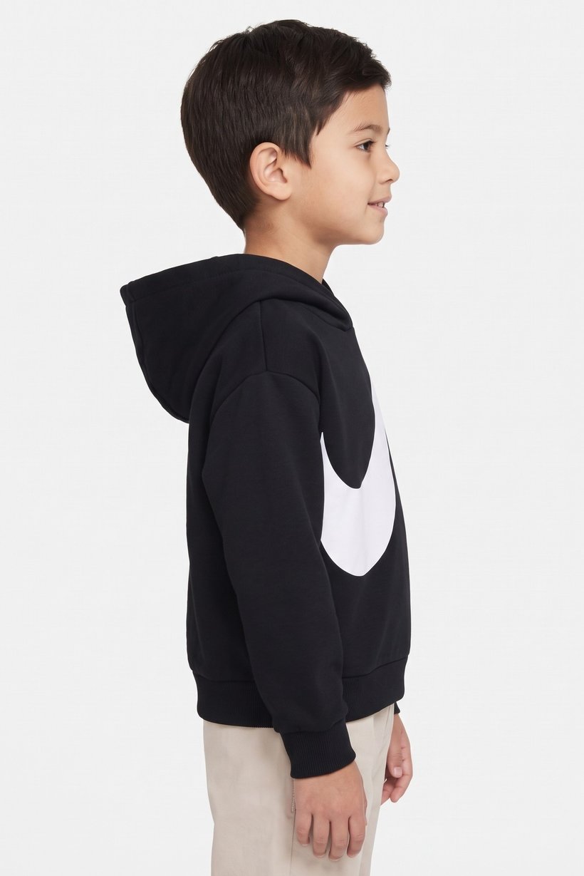 Kids Boy Sportswear Fit Long Sleeve Outdoor Hoodie, Black