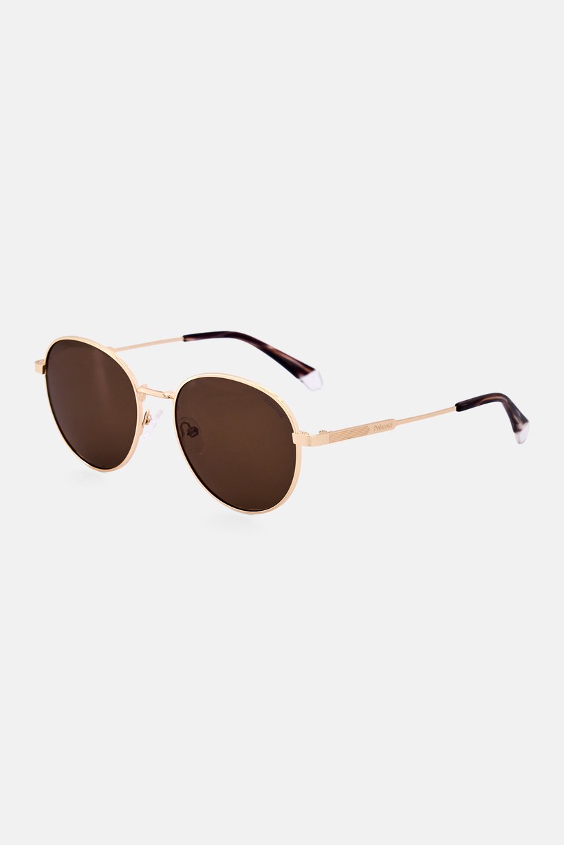 Men PLD 4135 S X Round Sunglasses, Gold