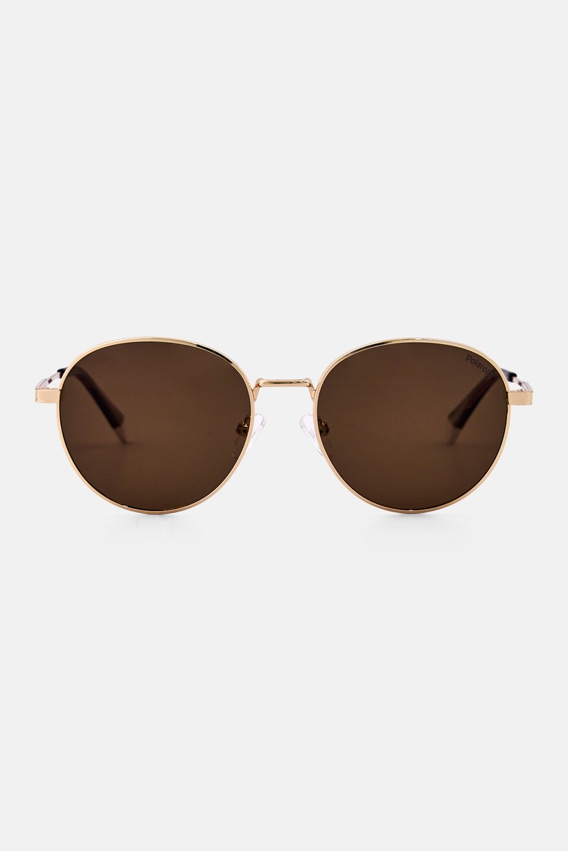 Men PLD 4135 S X Round Sunglasses, Gold
