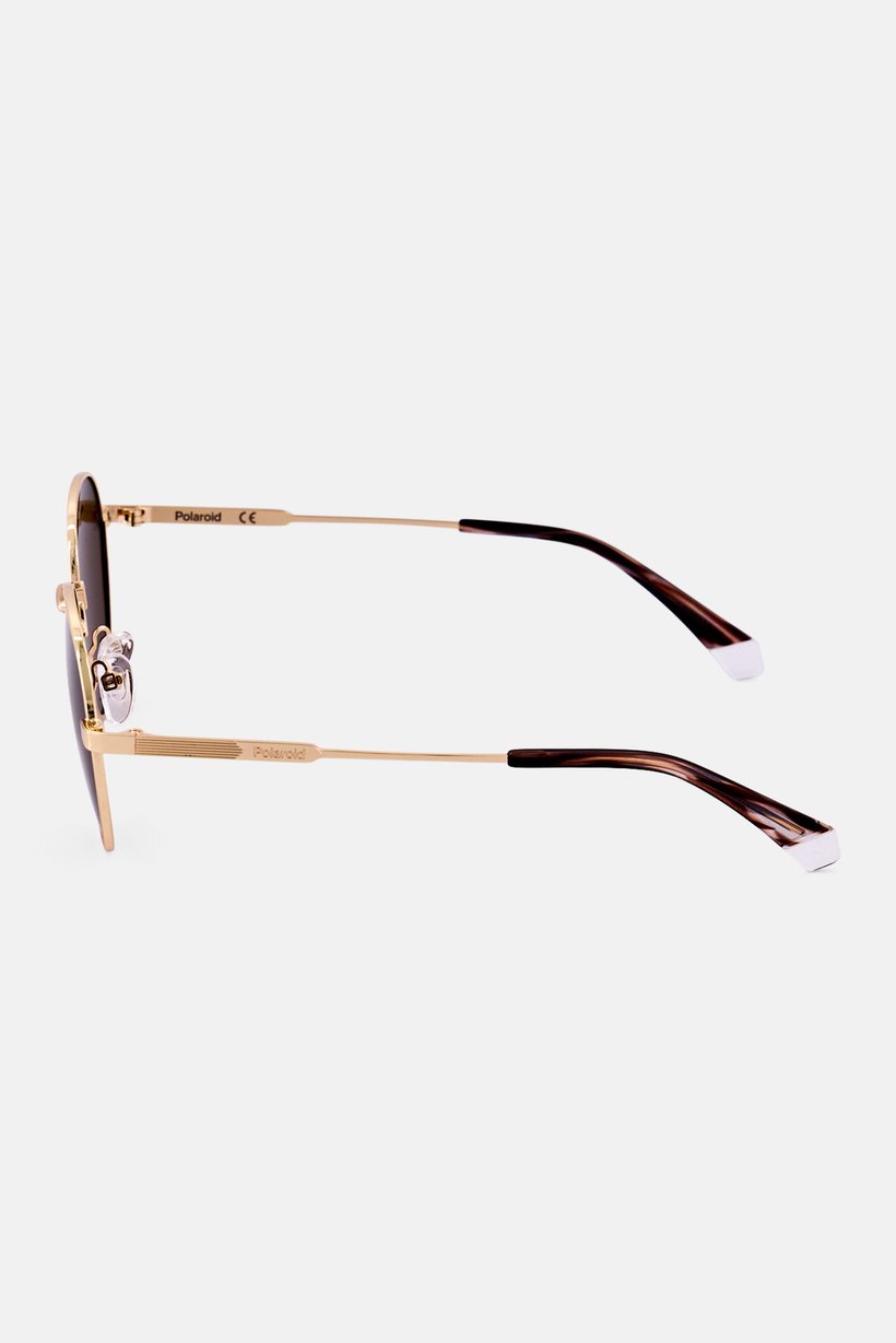 Men PLD 4135 S X Round Sunglasses, Gold
