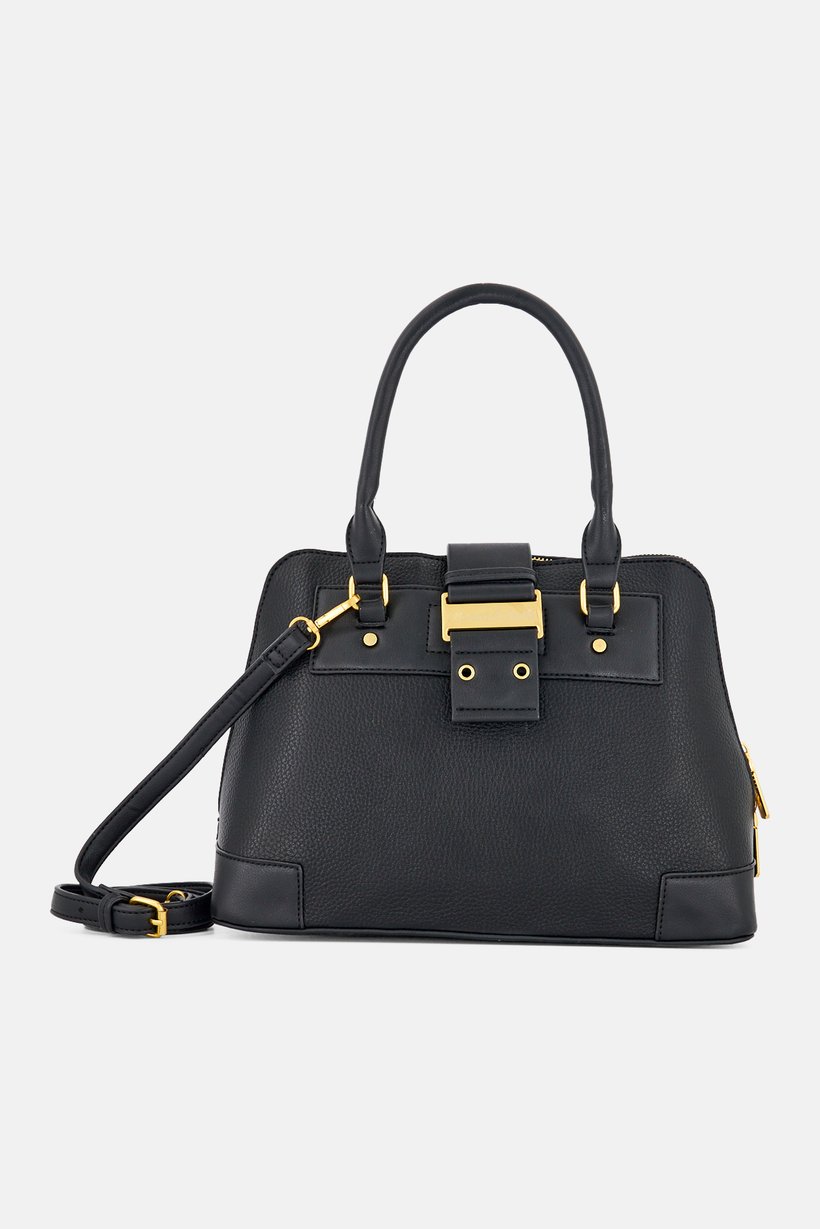 Women Brand Logo Handbag, Black