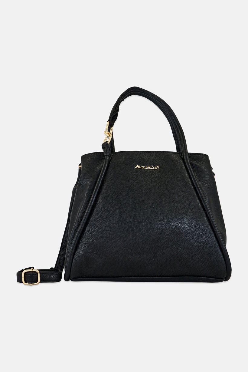 Women Brand Logo Shoulder  Bag, Black