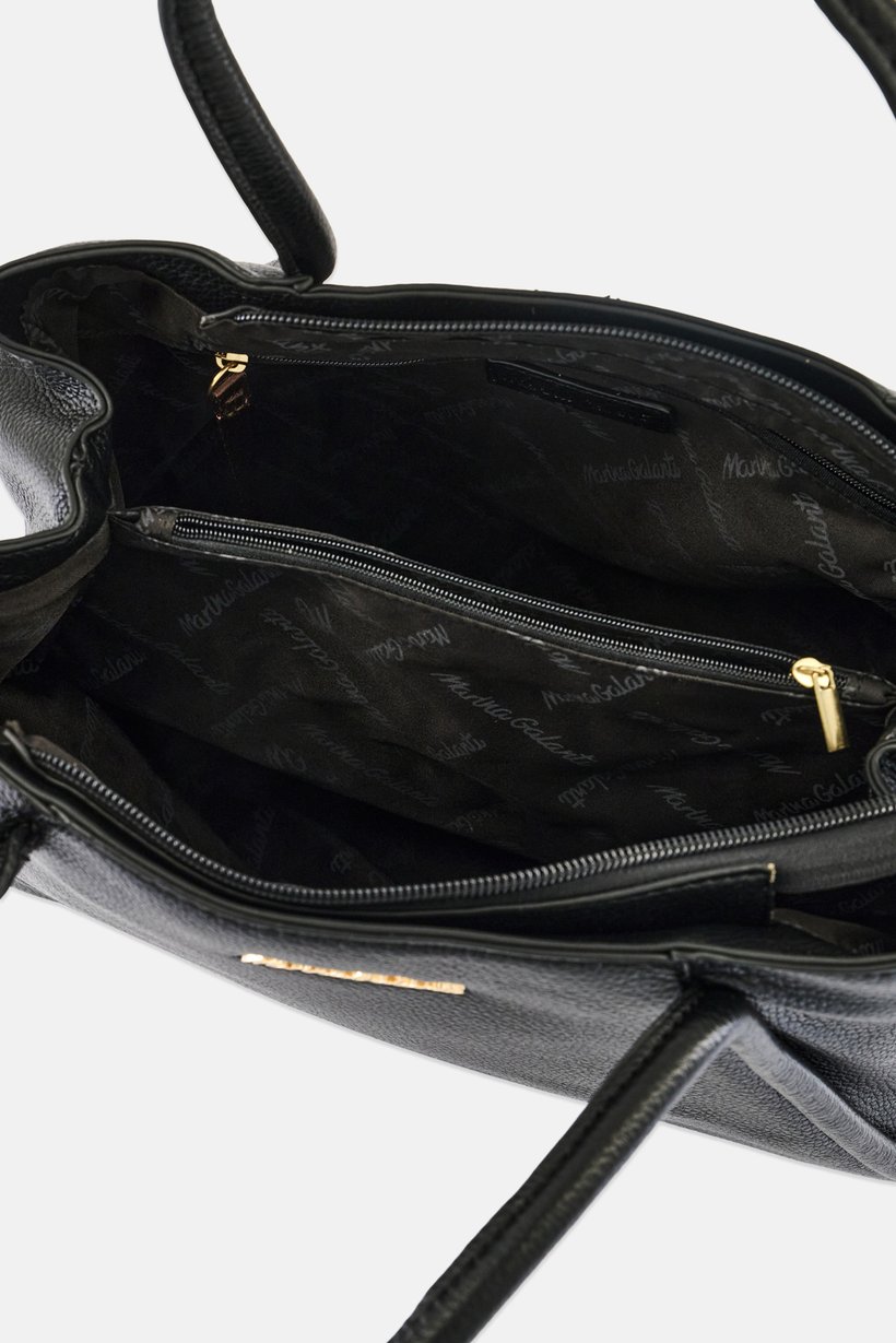 Women Brand Logo Shoulder  Bag, Black