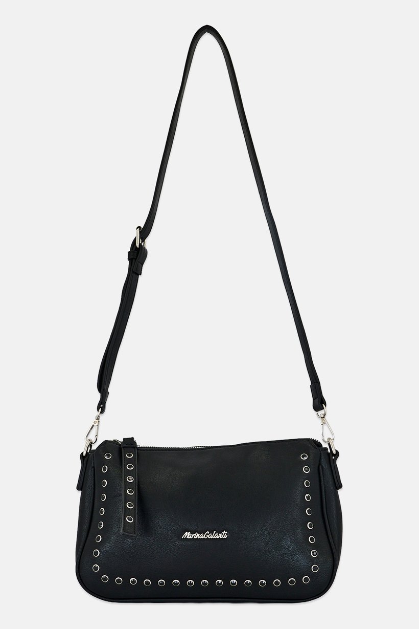 Women Brand Logo Cross Body Bag, Black