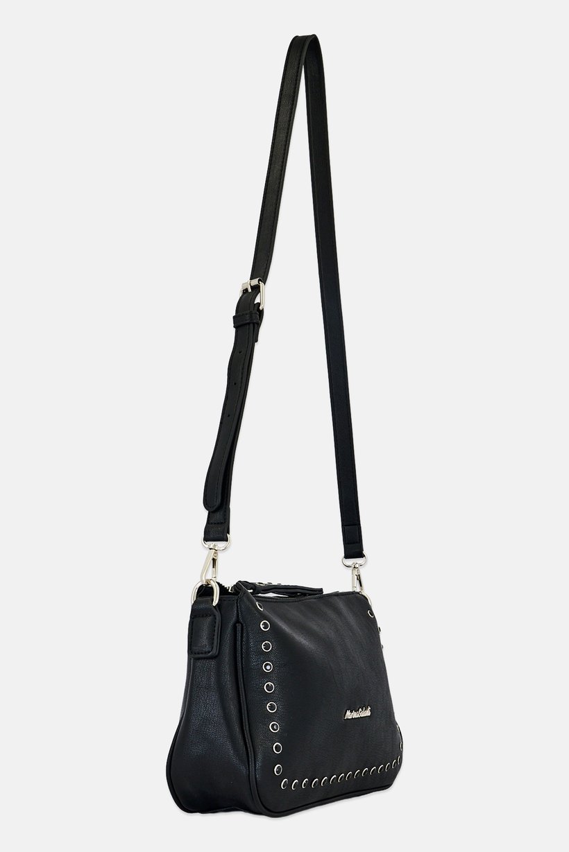 Women Brand Logo Cross Body Bag, Black