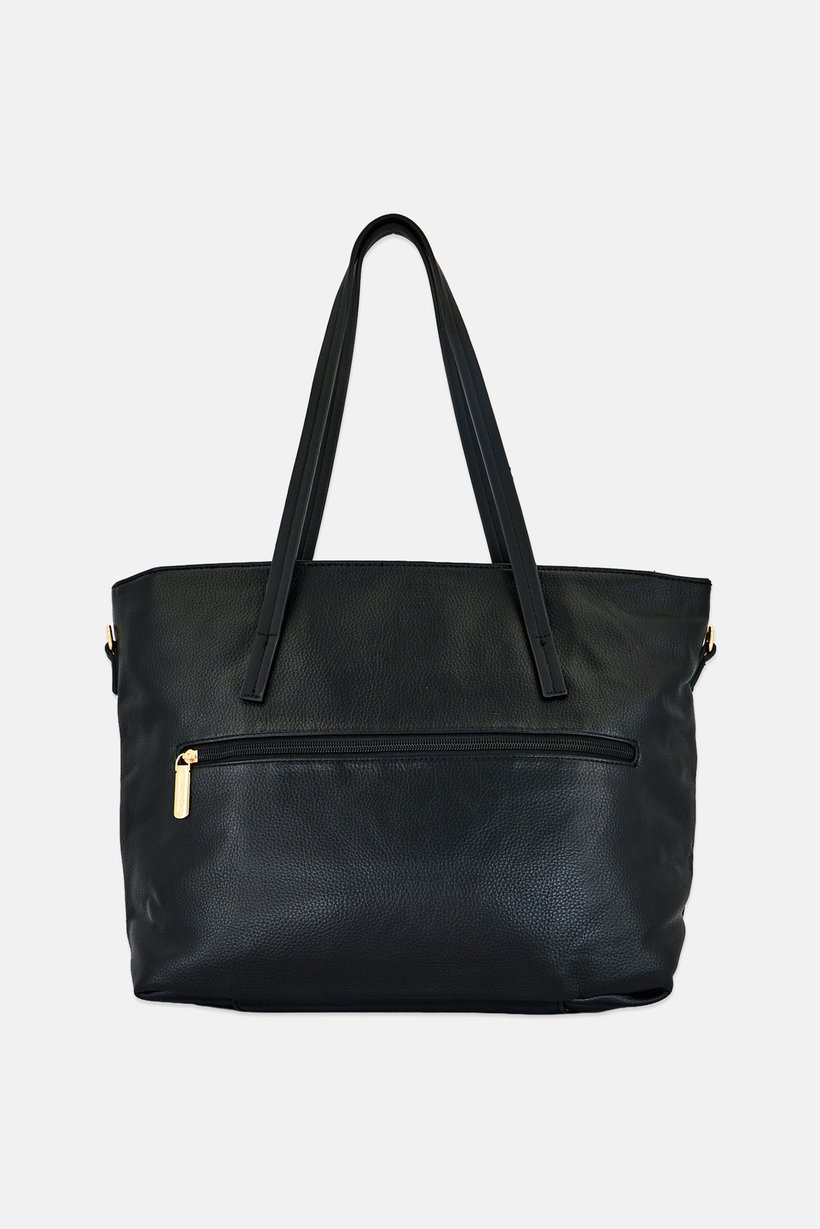 Women Brand Logo Tote Bag, Black