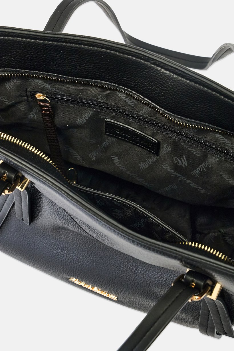 Women Brand Logo Tote Bag, Black