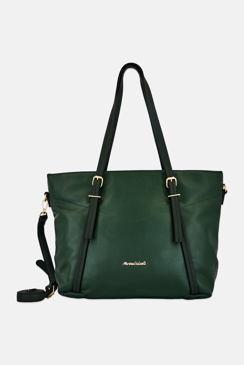 Women Brand Logo Tote Bag, Green