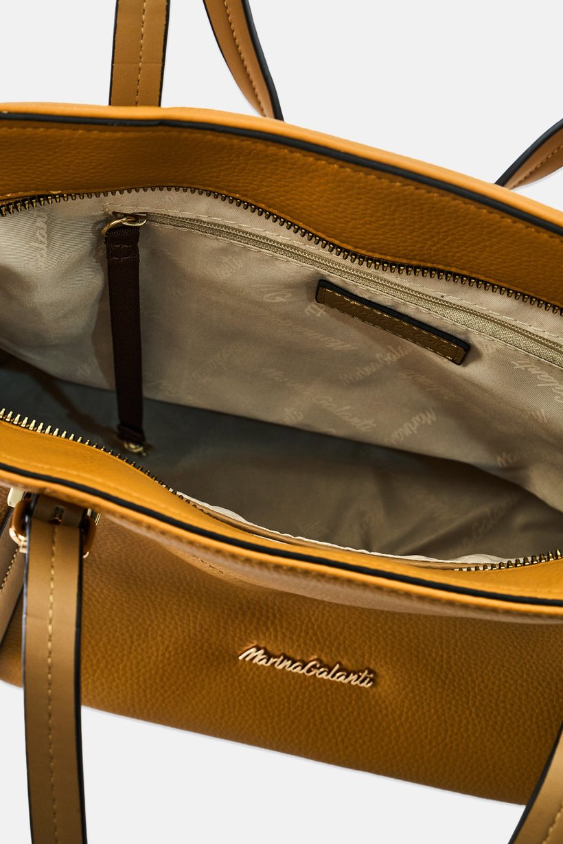 Women Brand Logo Tote Bag, Tan