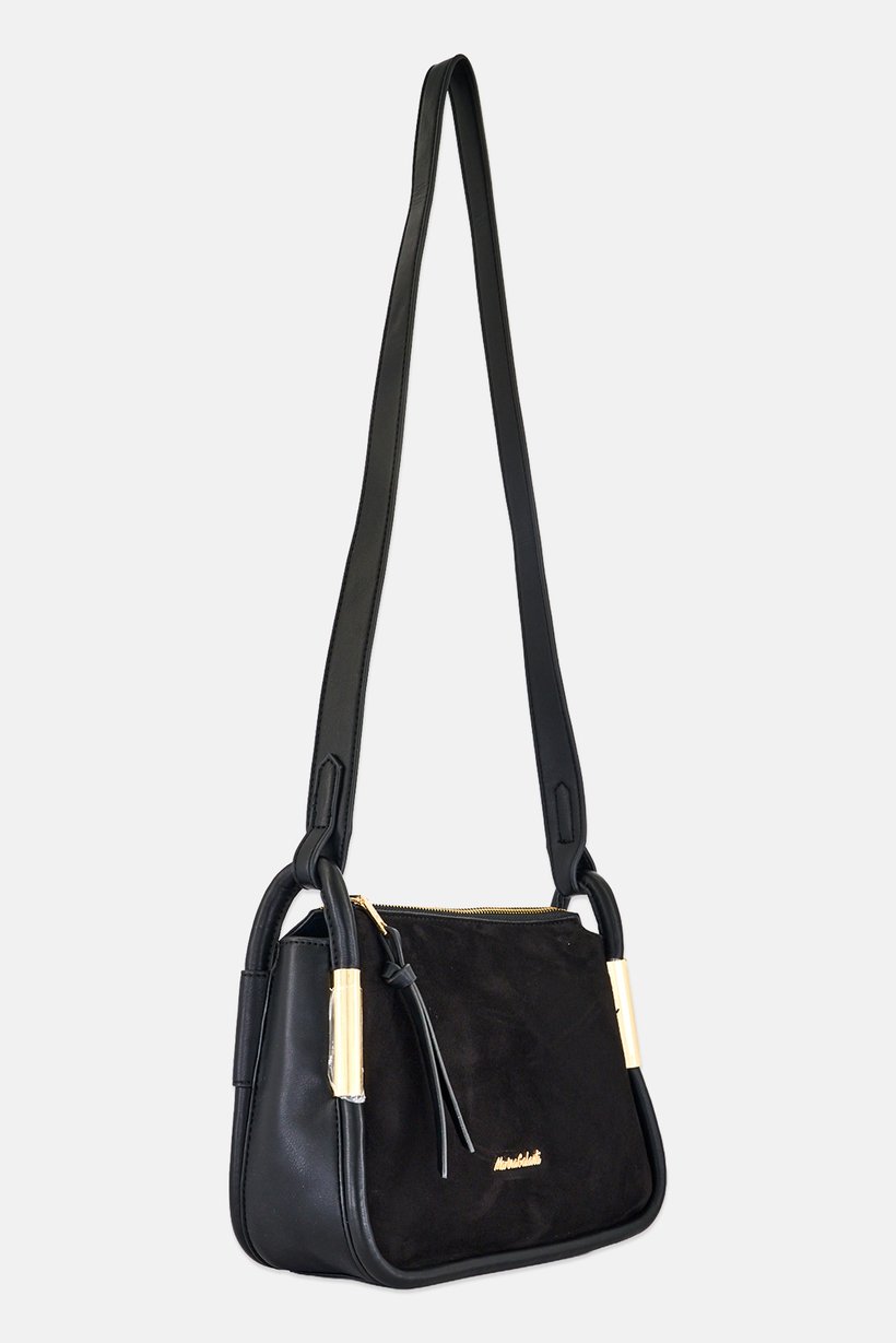 Women Brand Logo Cross Body Bag, Black