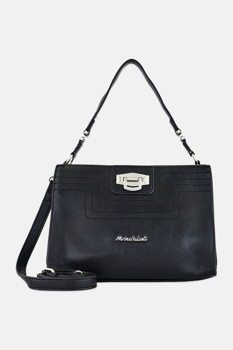 Women Brand Logo Cross Body Bag, Black