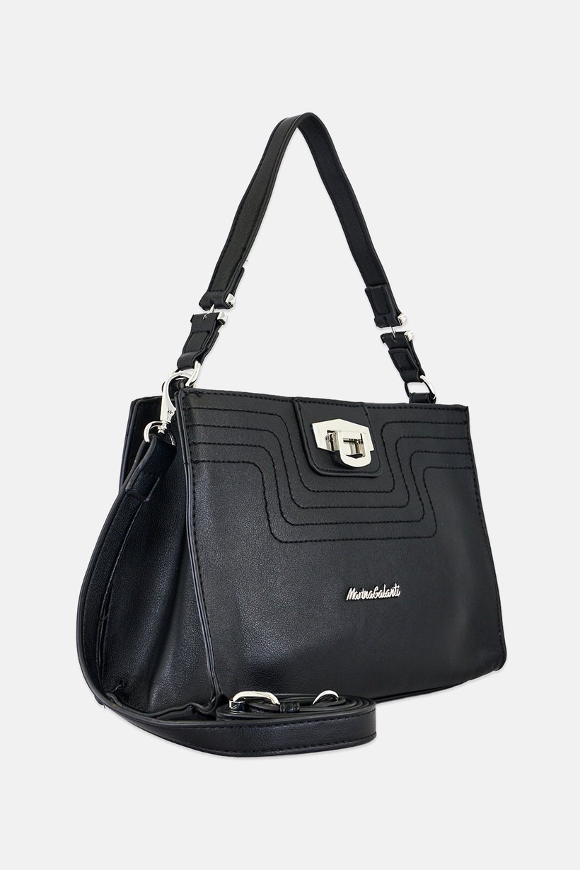 Women Brand Logo Cross Body Bag, Black