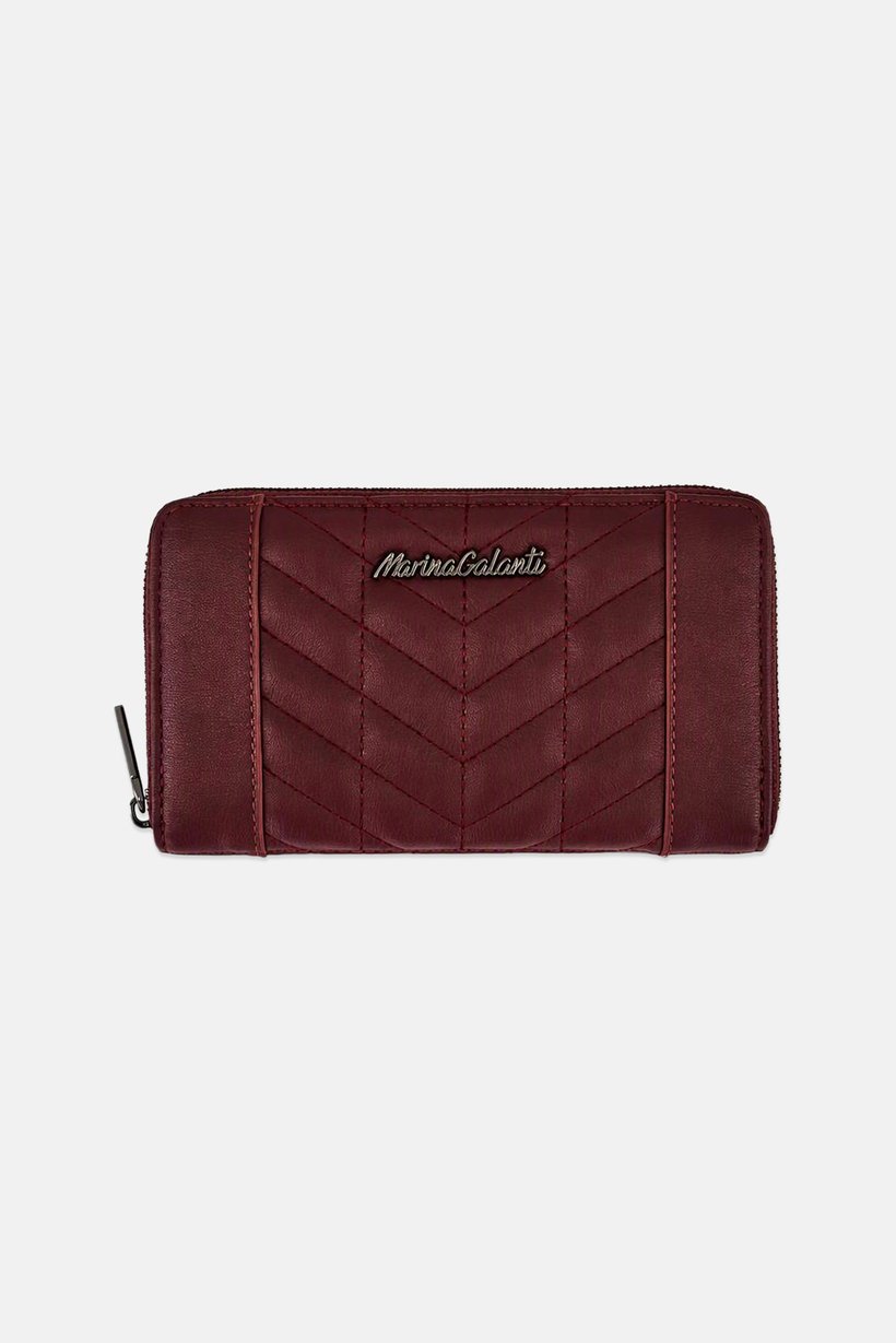 Women Brand Logo Wallets, Burgundy