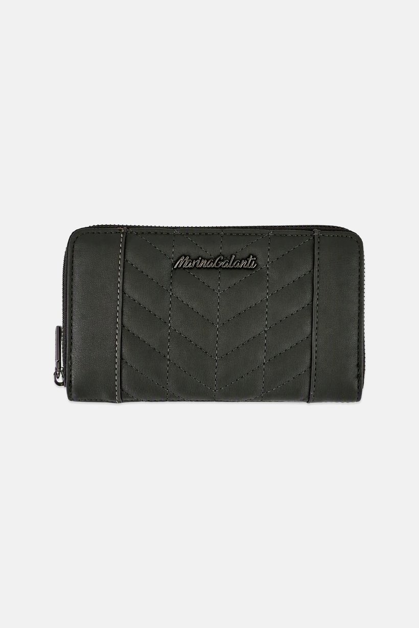Women Brand Logo Wallets, Dark Grey