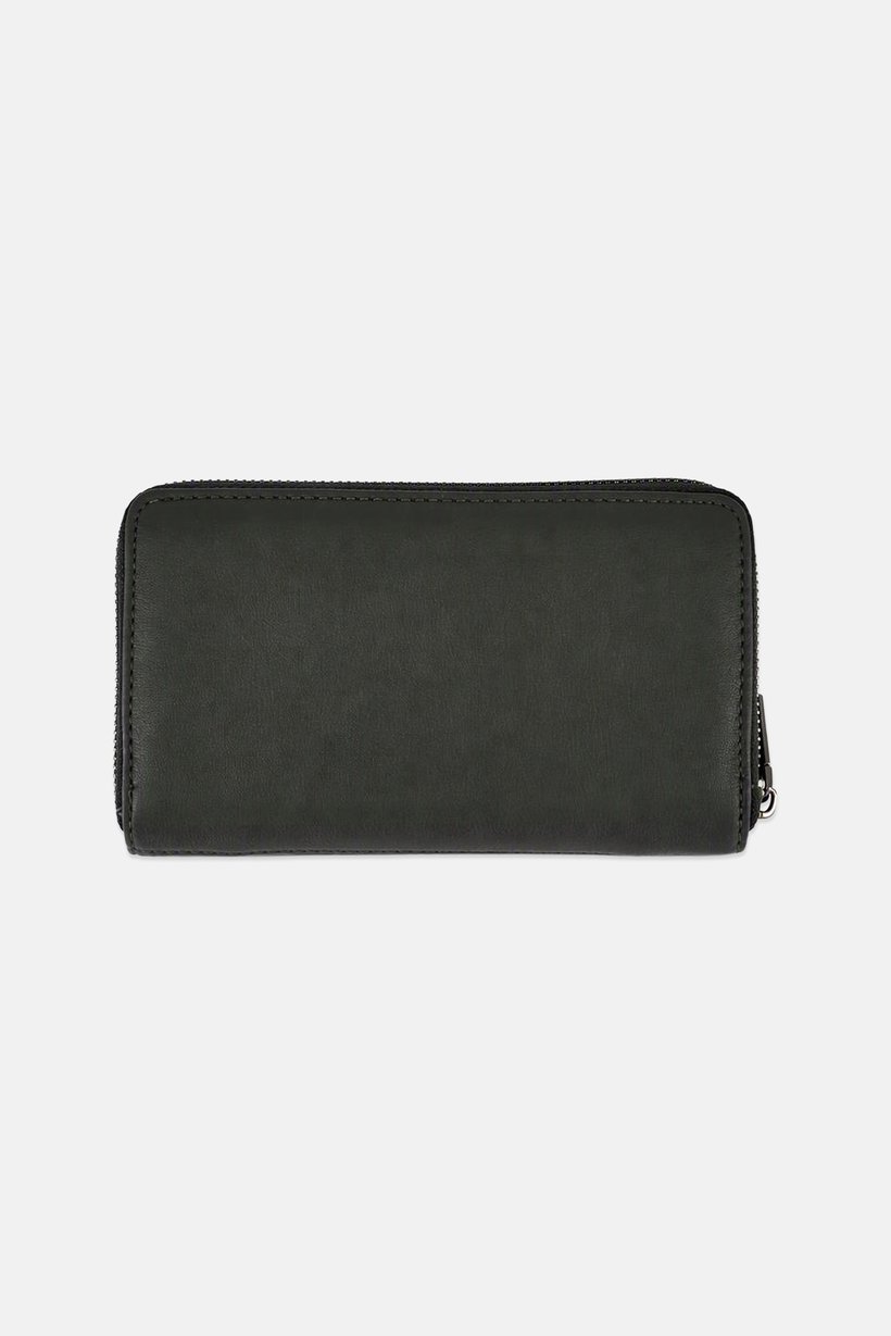 Women Brand Logo Wallets, Dark Grey
