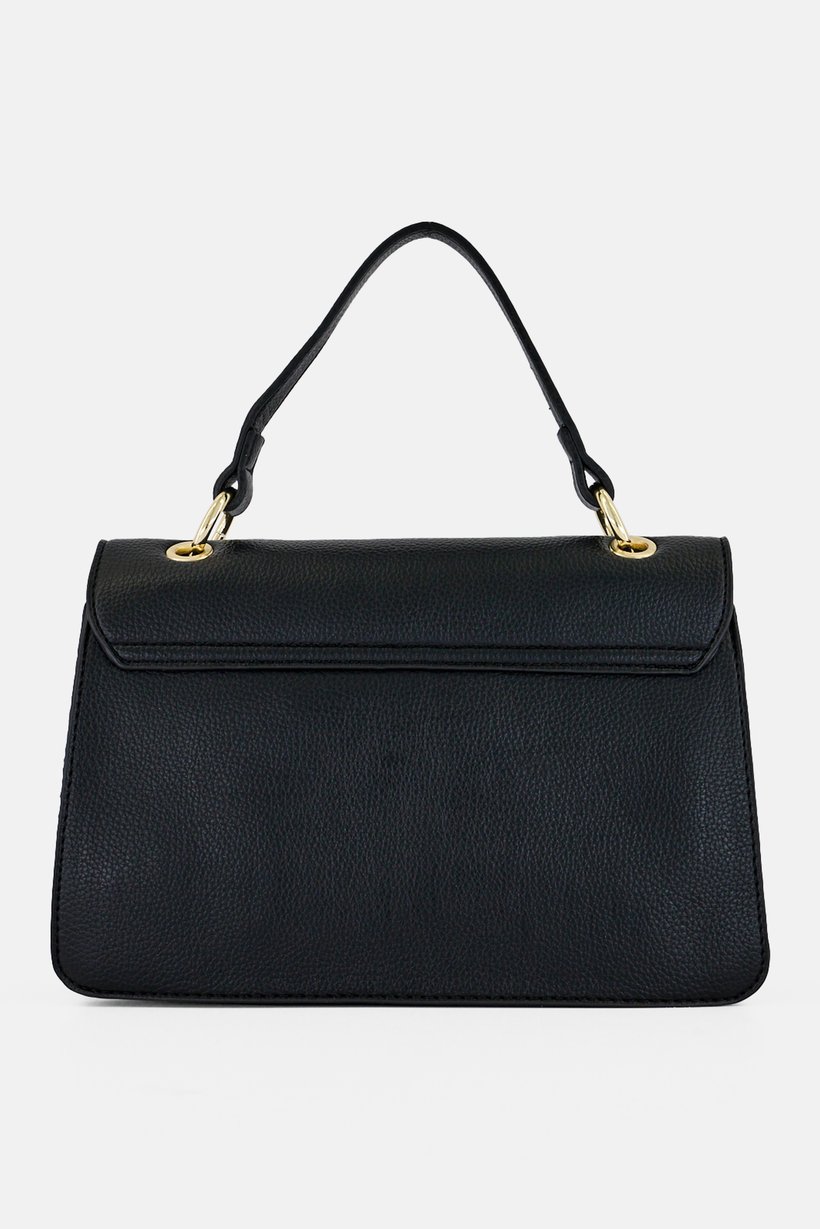 Women Brand Logo Handbag, Black