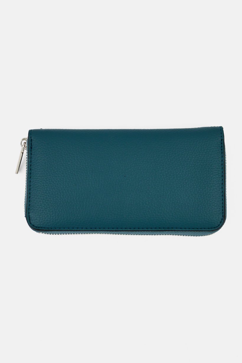 Women Brand Logo Purse, Teal Green