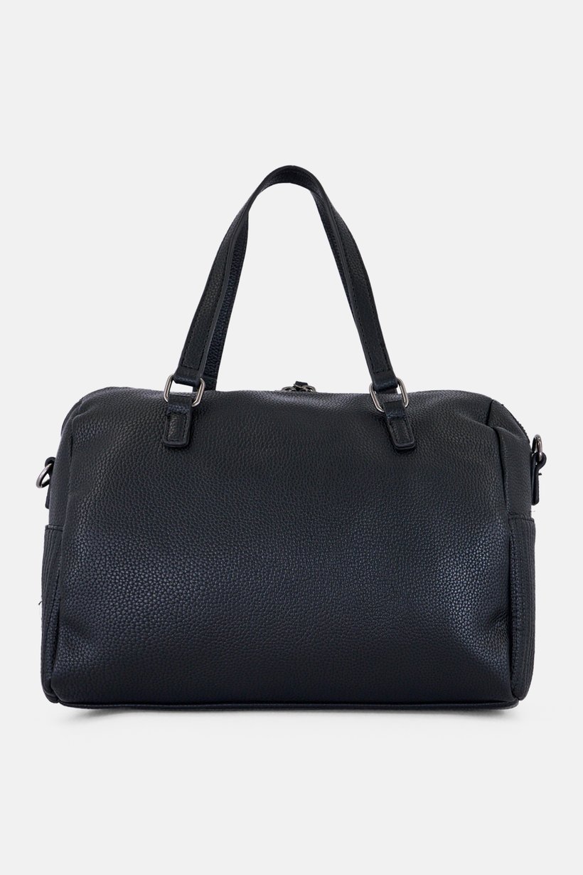Women Brand Logo Handbag, Black