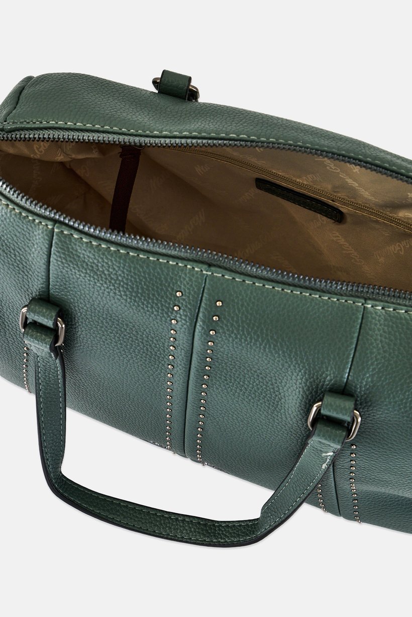 Women Brand Logo Hand Bag, Sage Green