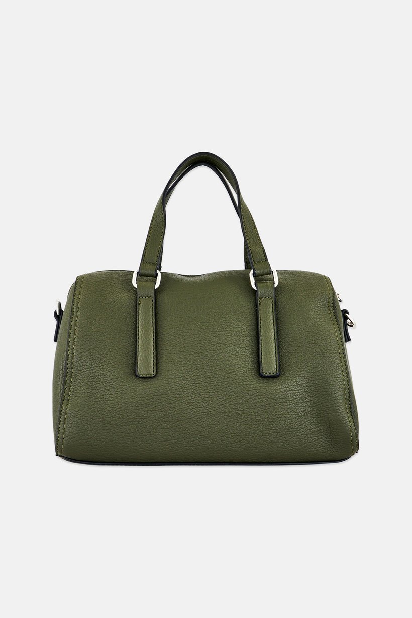 Women Brand Logo Handbag, Deep Olive