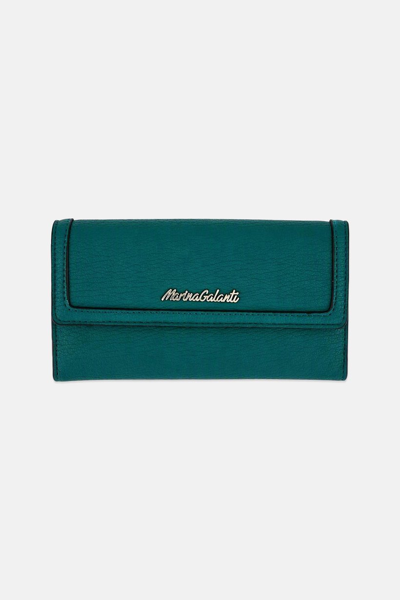 Women Brand Logo Wallets, Teal Blue