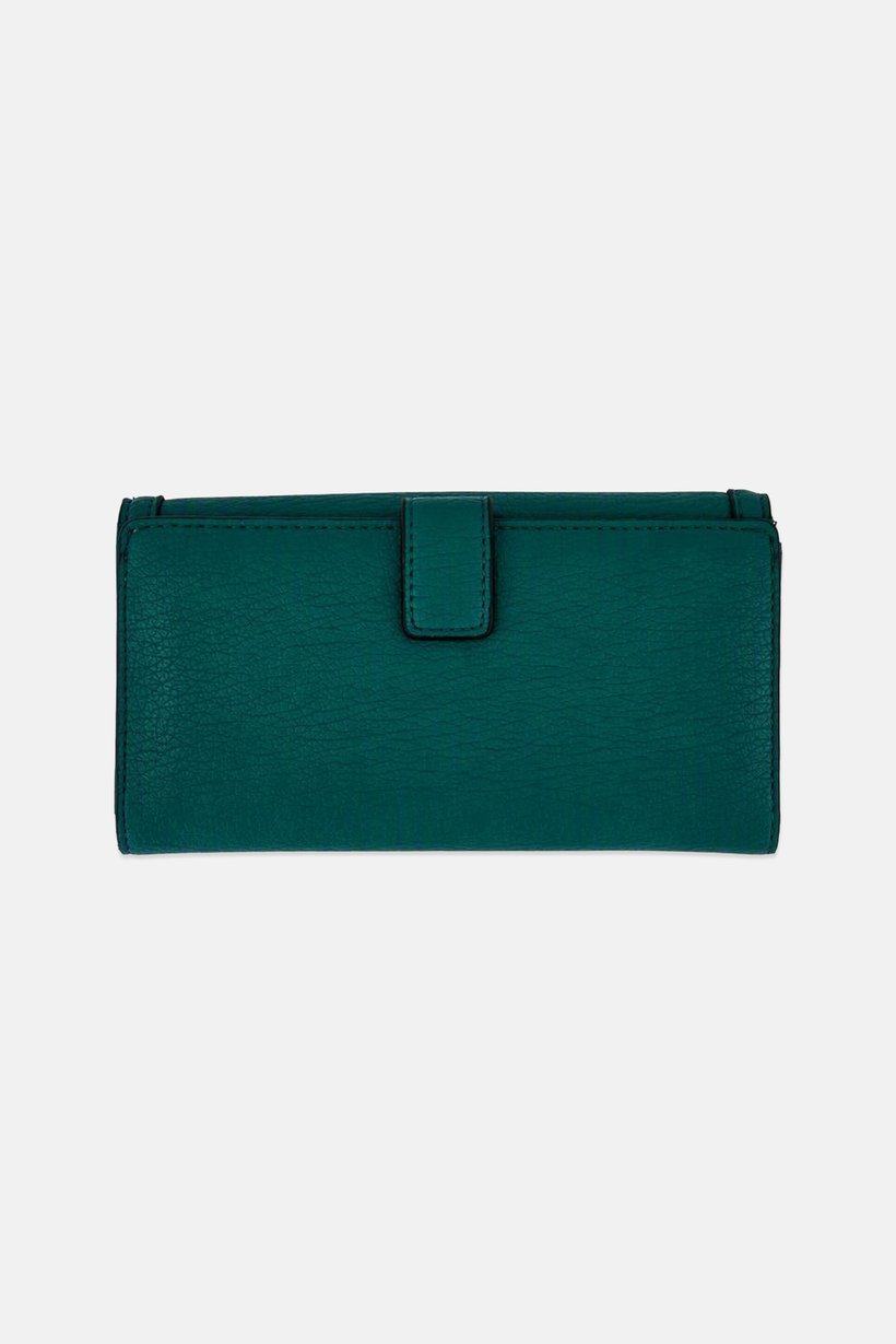 Women Brand Logo Wallets, Teal Blue