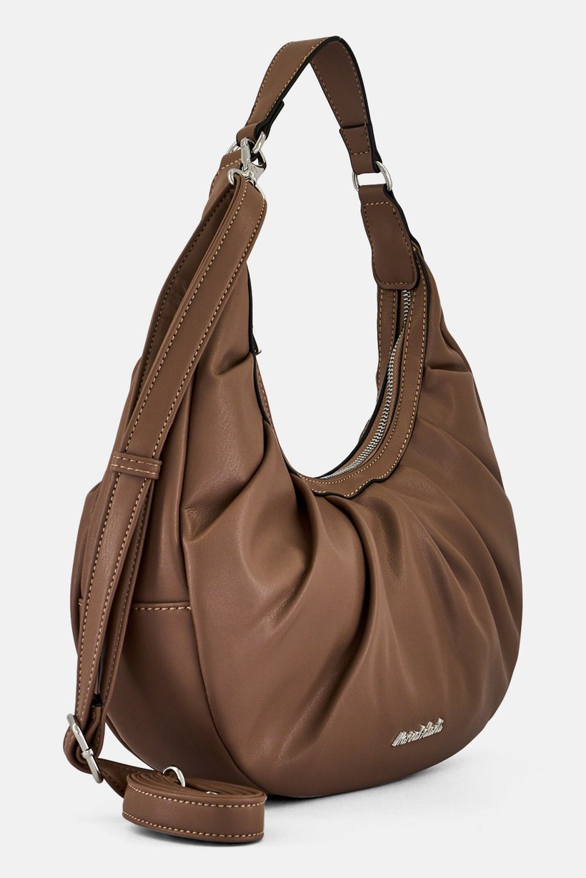 Women Brand Logo Shoulder Bag, Brown
