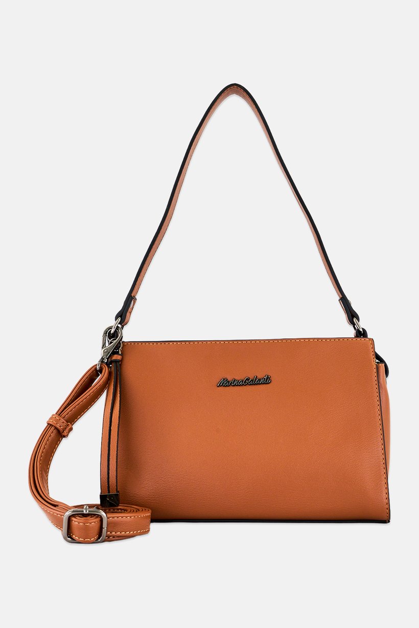 Women Brand Logo Shoulder Bag, Brown