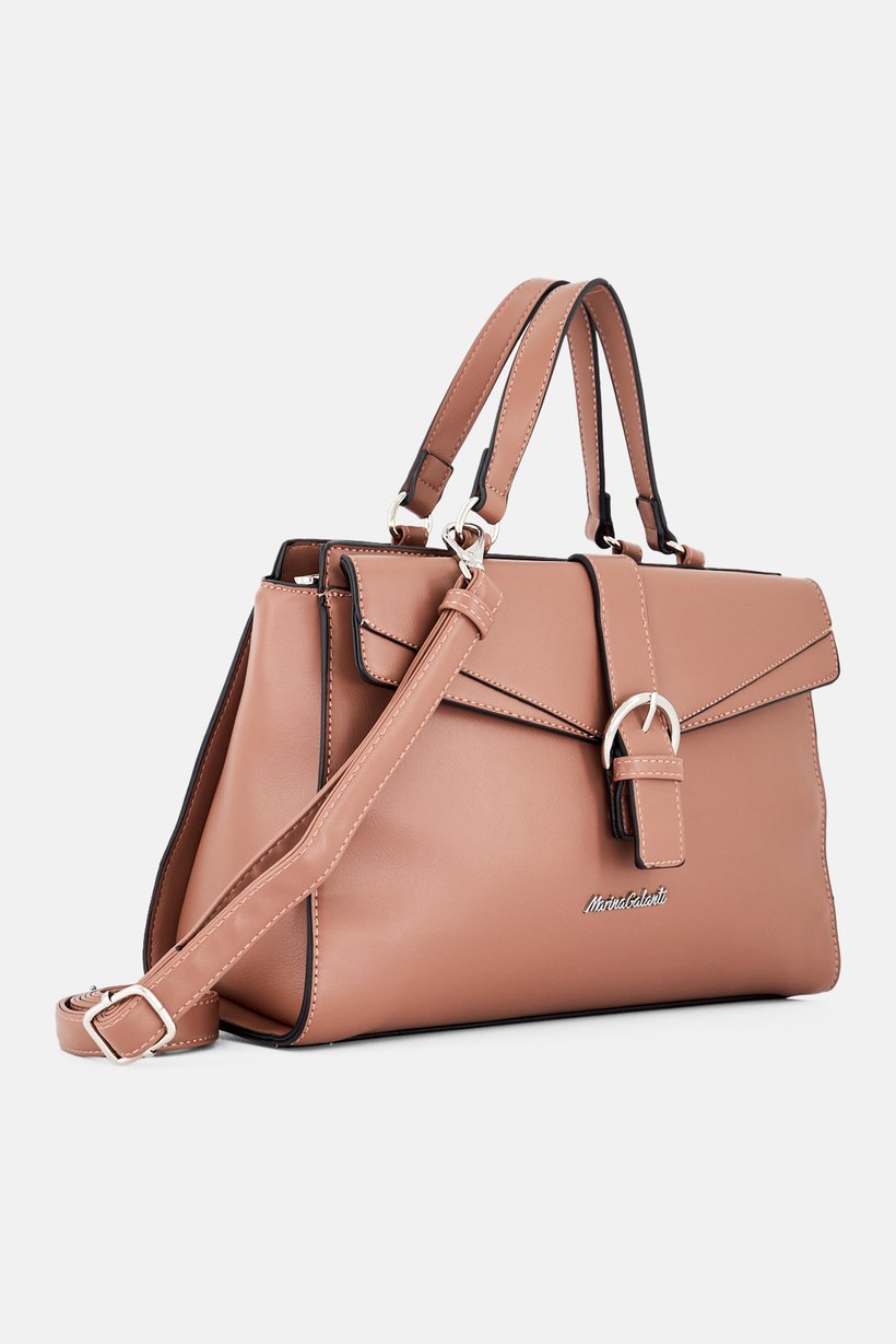 Women Brand Logo Handbag, Brown