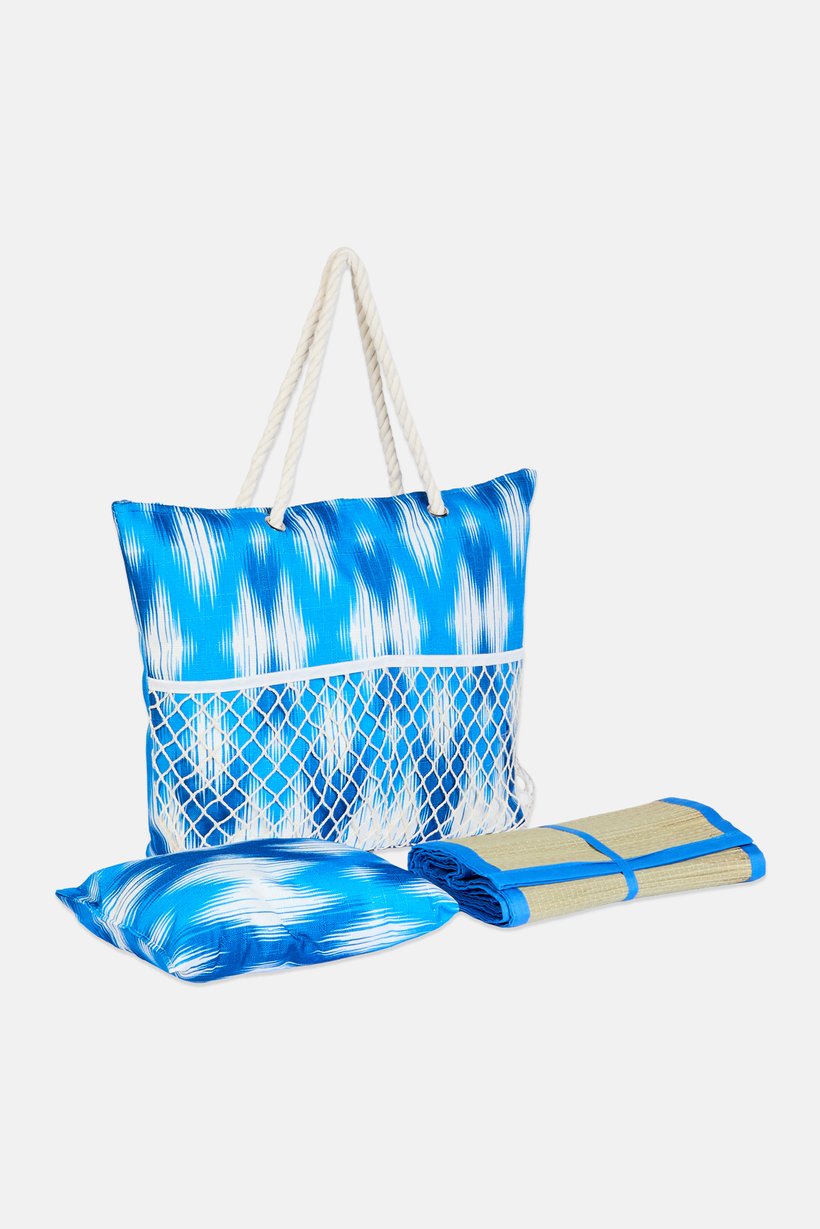 Women 3 Pcs Pillow With Mat And Bag Set, Multicolor