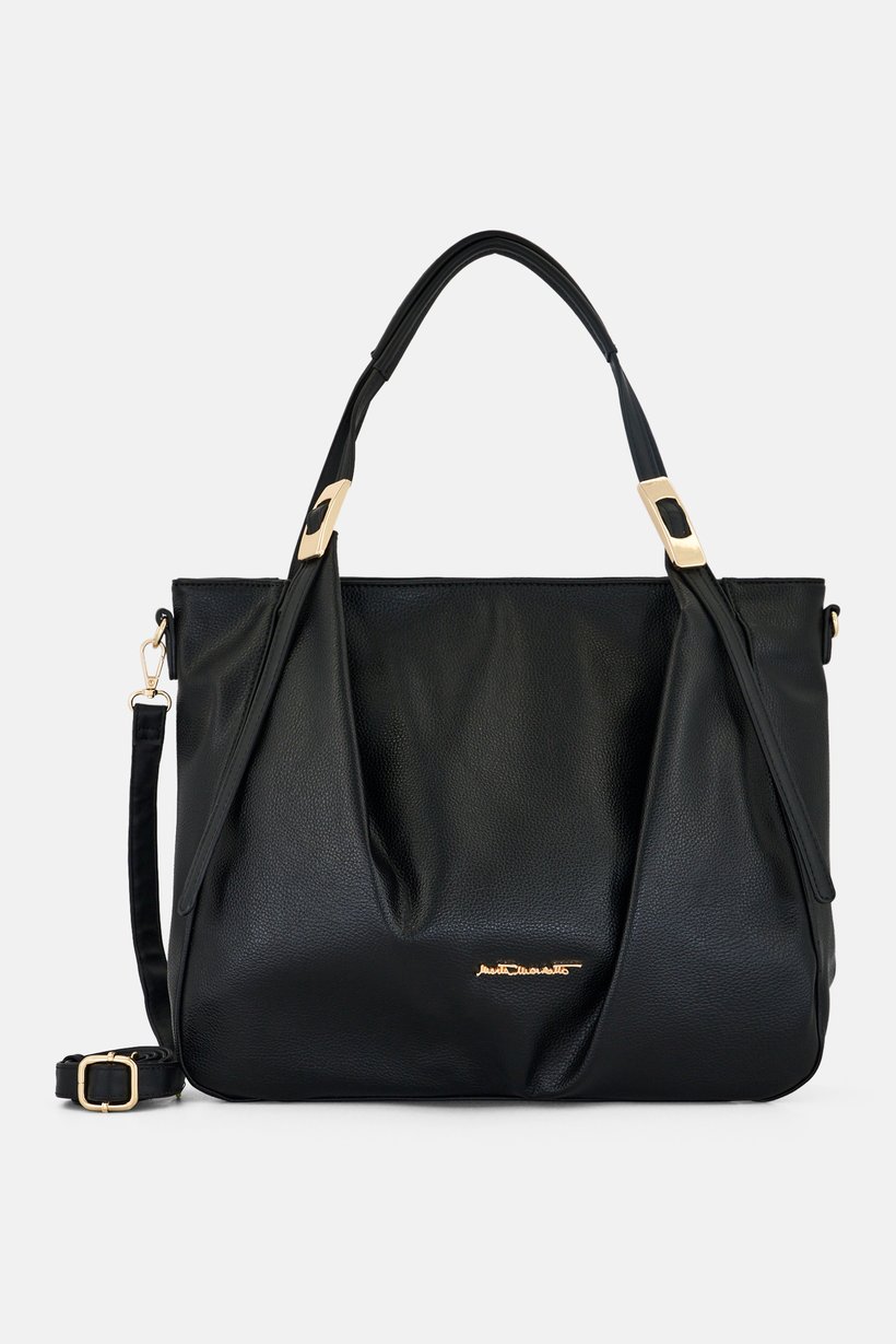 Women Brand Logo Tote Bag, Black