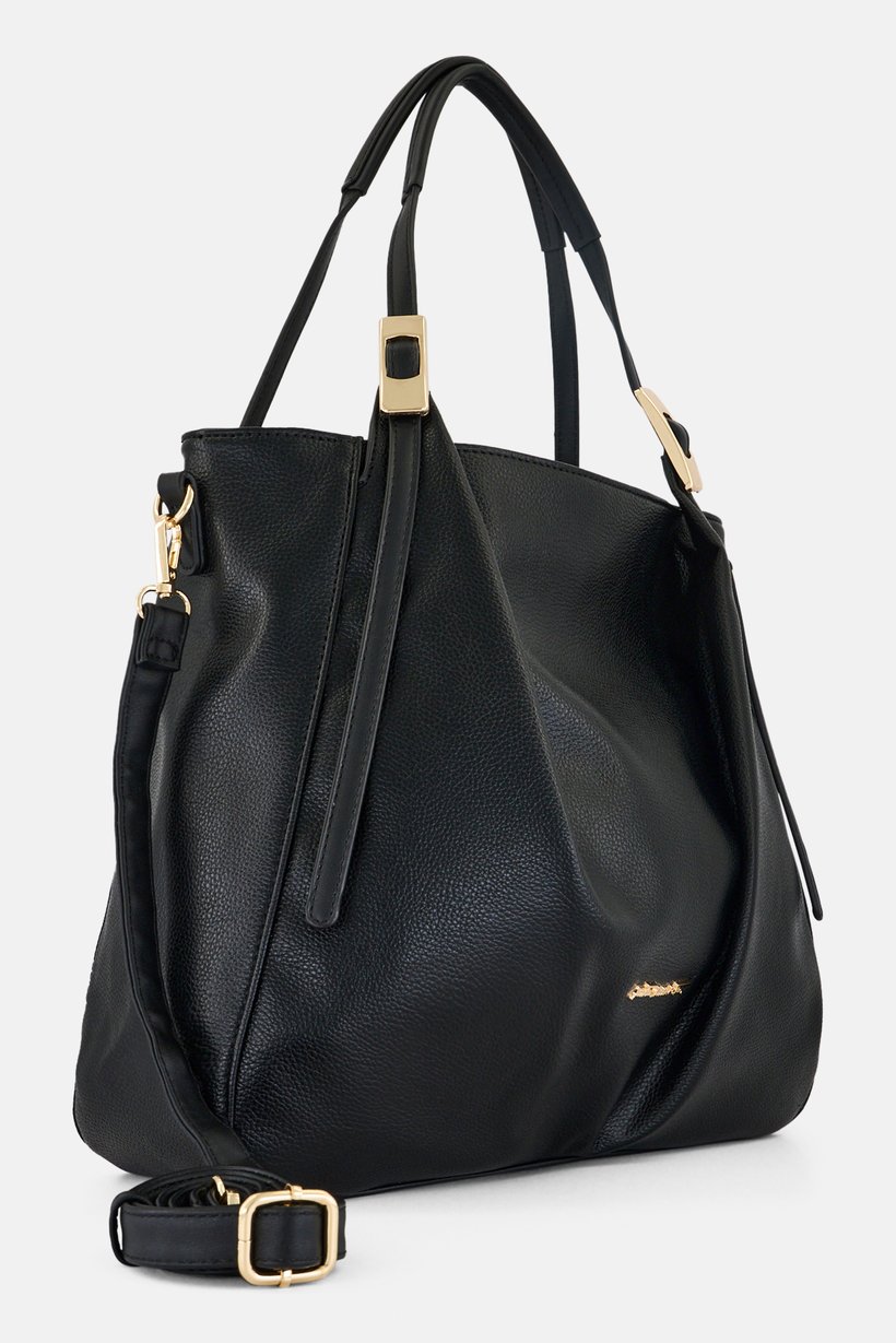 Women Brand Logo Tote Bag, Black