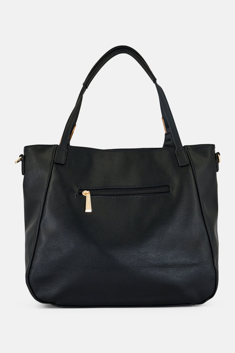 Women Brand Logo Tote Bag, Black