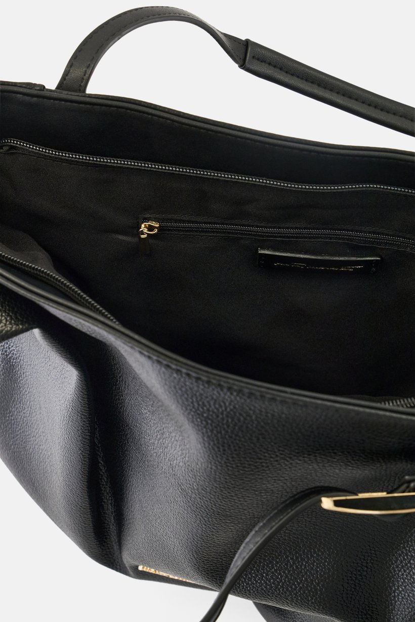 Women Brand Logo Tote Bag, Black