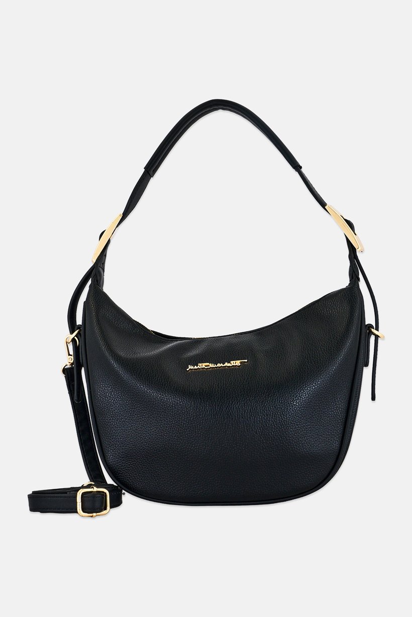 Women Brand Logo Handbag, Black
