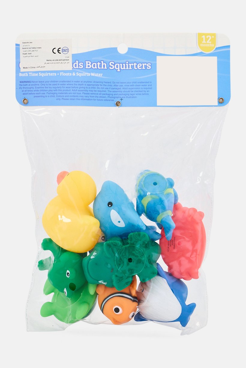 10 Pcs Ocean Friends Splash Bath Squeaters, Multicolor