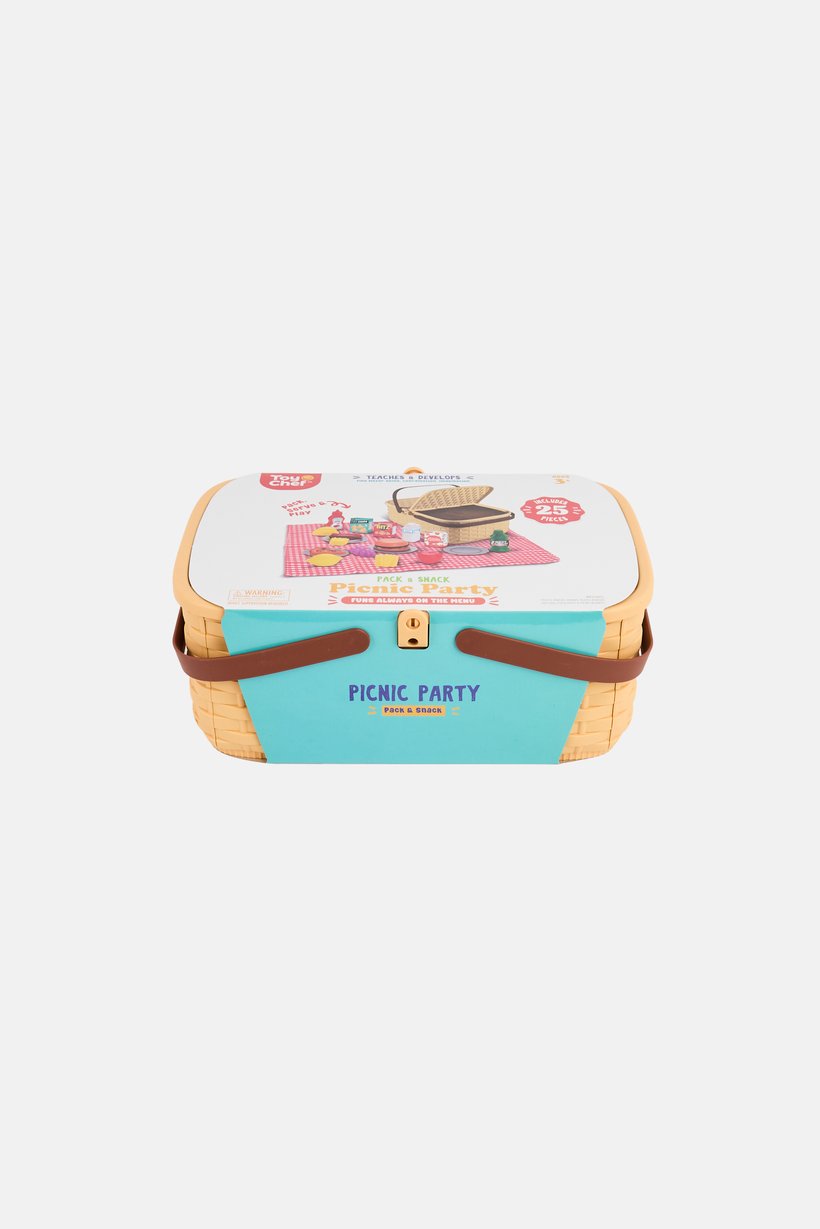 25 Pieces Pack And Snack Picnic Party Basket Set