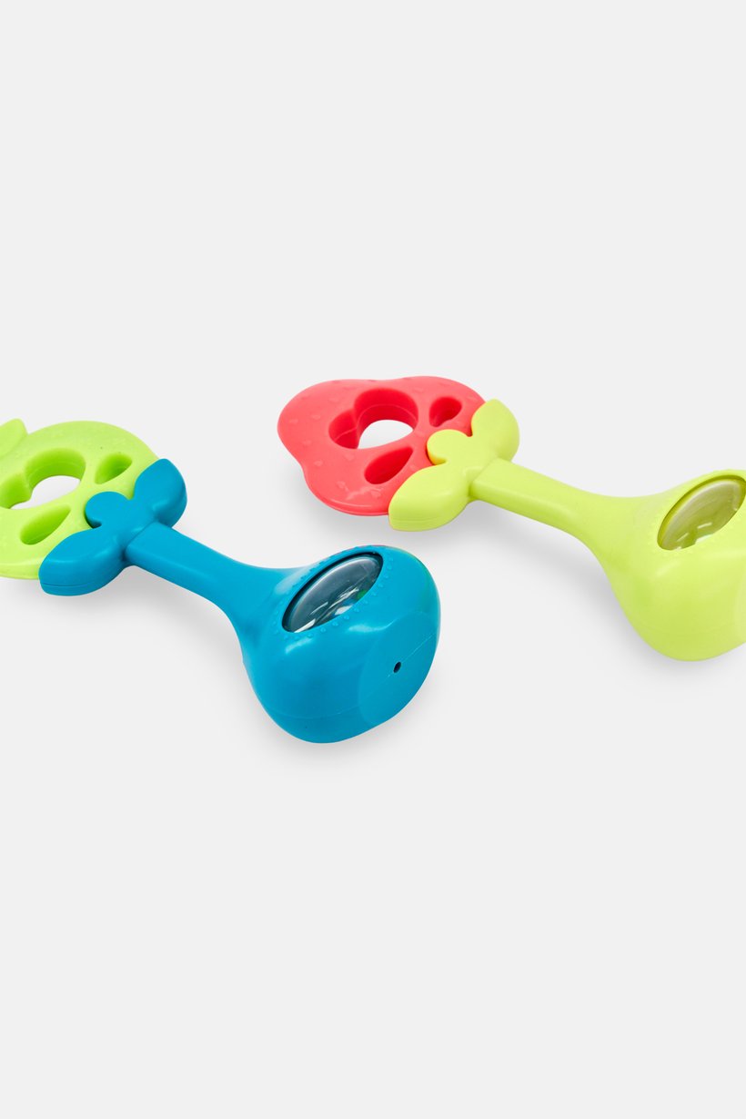 2 Pieces Teething Rattle
