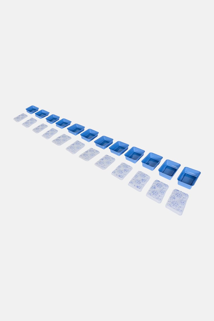 24 Pieces Meal Prep Containers With Lid, Blue