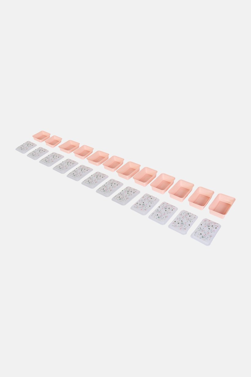 24 Pieces Meal Prep Containers With Lid, Peach