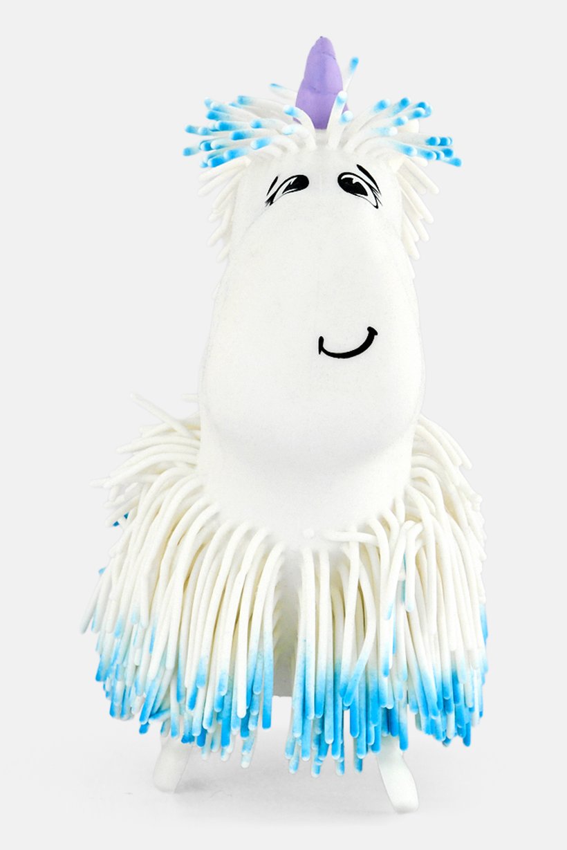 Jiggly Pets Unicorn With Face Expressions, White