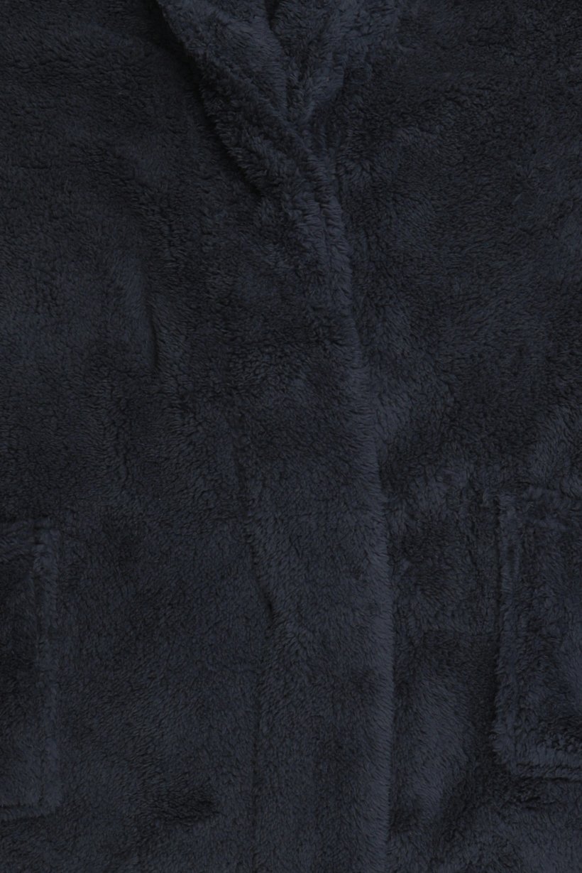 Women Plaid Long Sleeve Robe, Charcoal